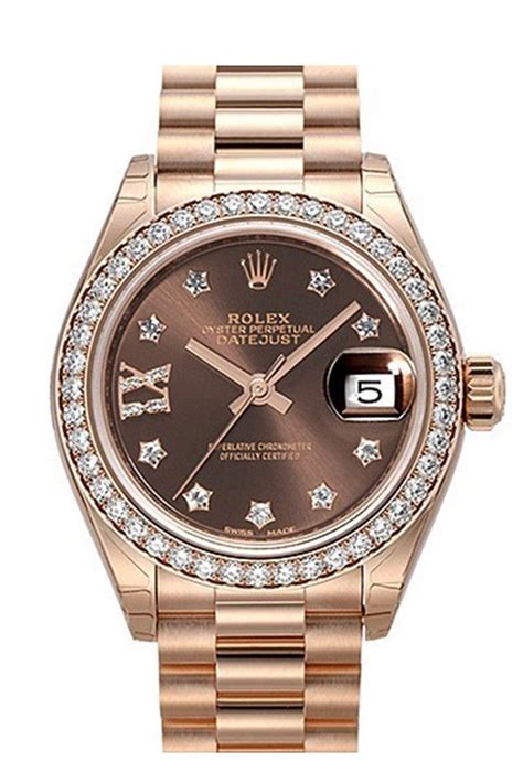 rolex lady datejust rose gold.